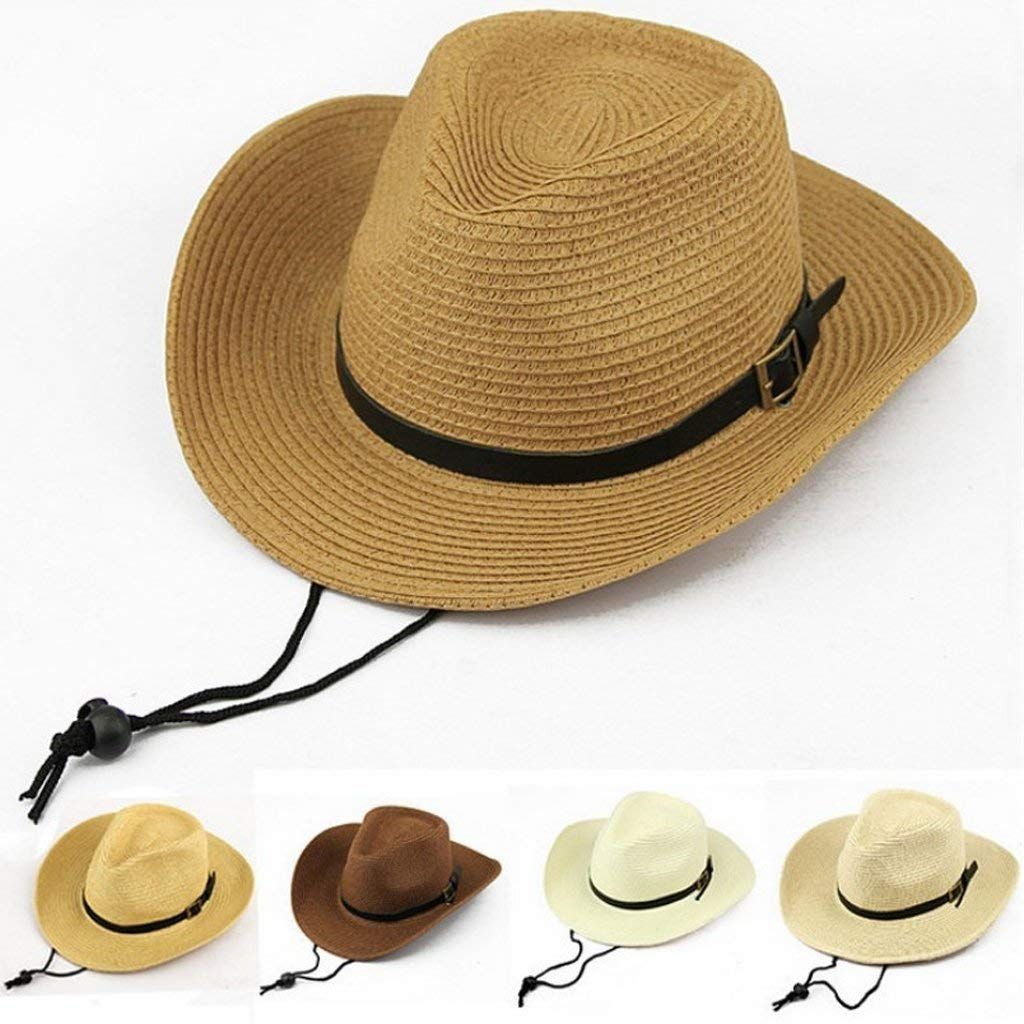 mens western style straw hats