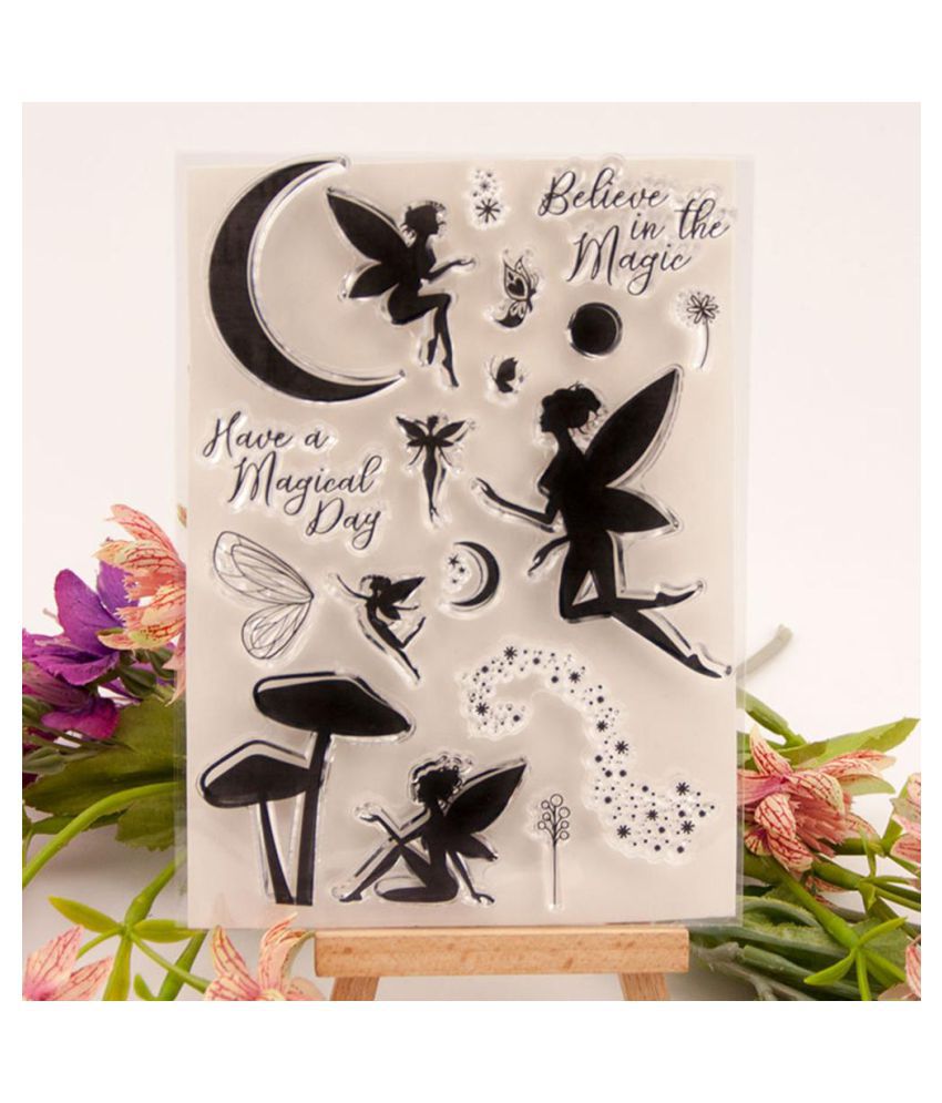 Transparent Clear Silicone Stamps Fairy for DIY Scrapbooking Card Mak El