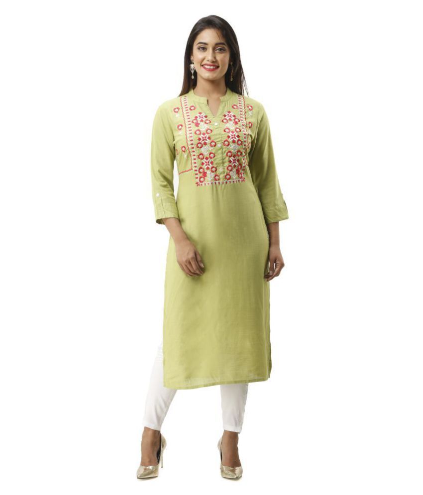 green rayon kurti