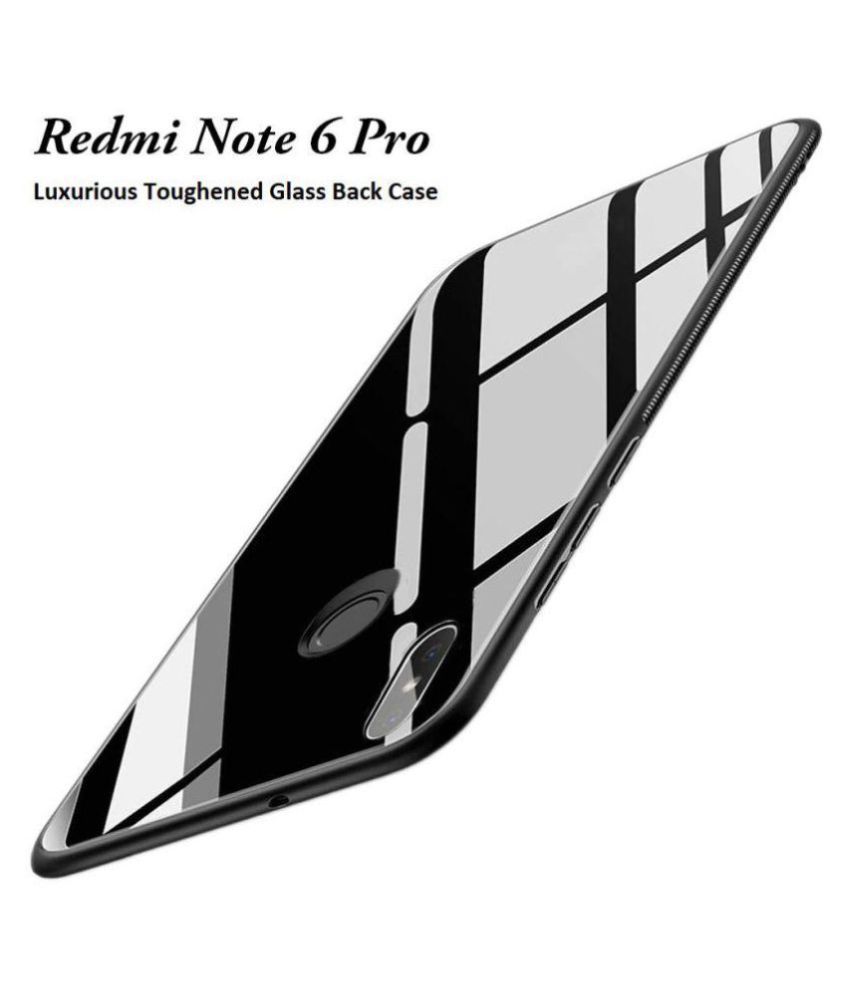 Xiaomi Redmi Note 6 Pro Glass Cover Kosher Traders Black 360° Luxurious Toughened Glass Back 5151