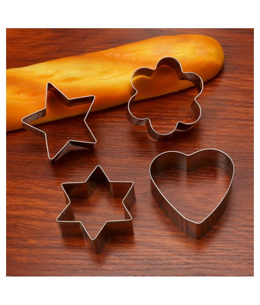 Baking Mold Stainless Steel Cookie Cutter Diy Biscuit Mold Plunger