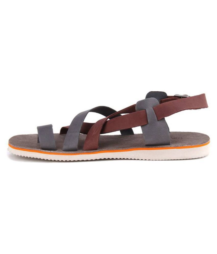 united colors of benetton men's leather sandals and floaters