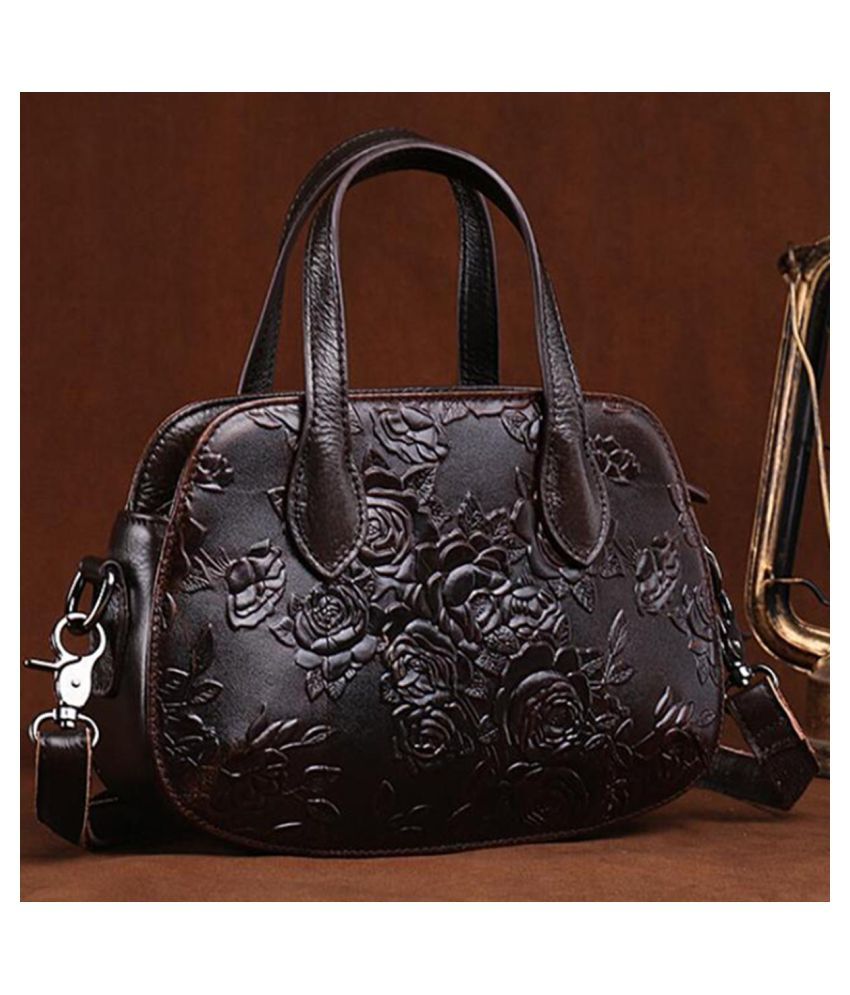 vintage embossed leather bag