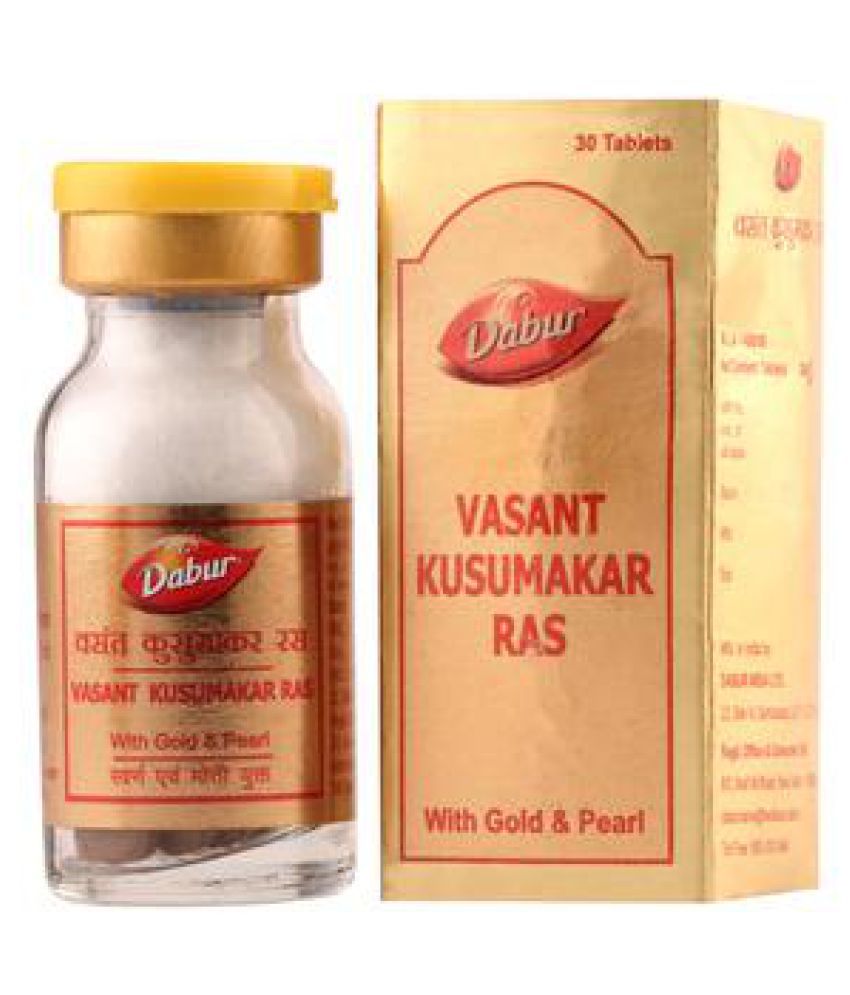Dabur Vasant Kusumakar Ras With Gold And Pearl Tablet 30 Nos Buy Dabur Vasant Kusumakar Ras With 