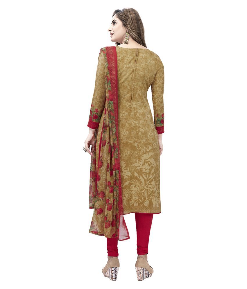 Ishin Beige Synthetic Dress Material Buy Ishin Beige Synthetic Dress
