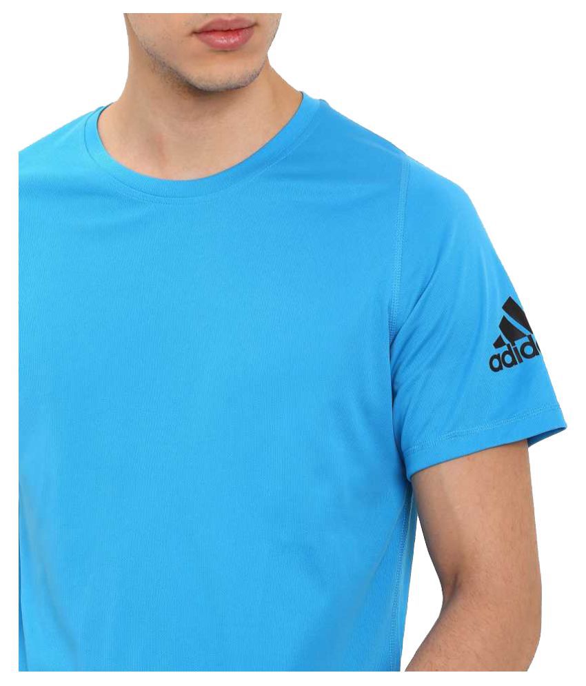 Adidas Blue Polyester Lycra T-Shirt - Buy Adidas Blue Polyester Lycra T ...