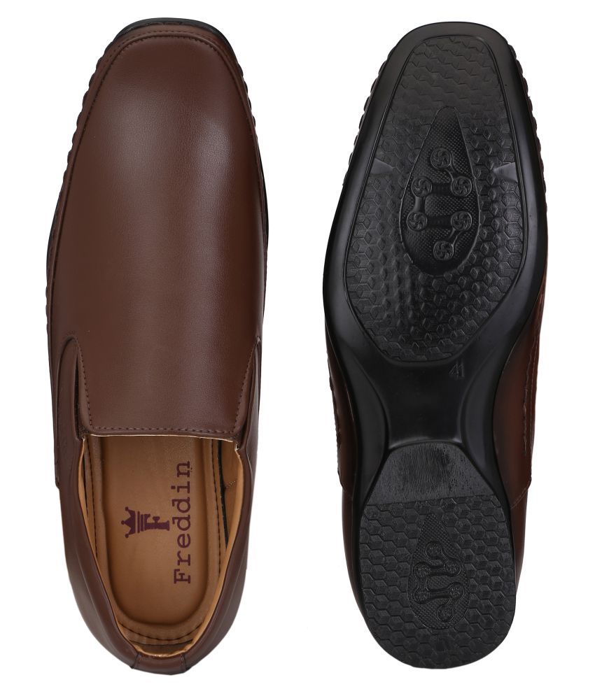 Freddin Non-Leather Brown Formal Shoes Price in India- Buy Freddin Non ...