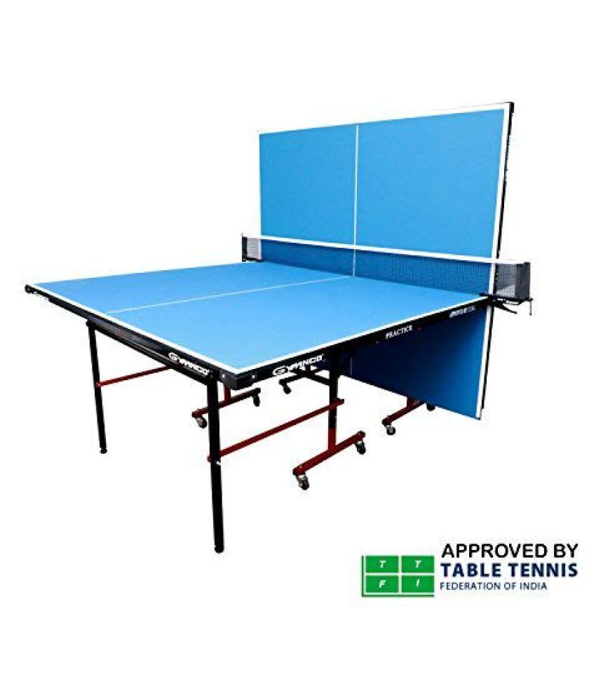 GYMNCO Practice Full Size Table Tennis Table with Wheel & Laminated Top