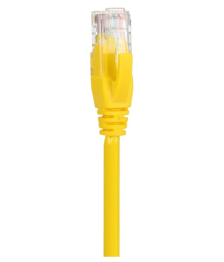 HkeCart RJ45 1.5M CAT5 Gigabit High Speed Lan Network Yellow Patch Cable for Computer