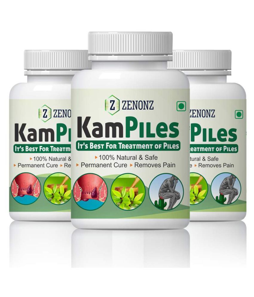zenonz Kampiles best Treatment of Piles Care Capsule 500 mg Pack of 3
