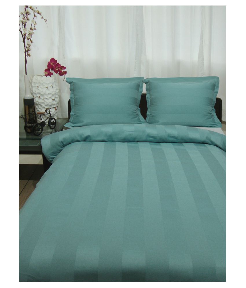 Pizuna Linens Queen Cotton Blue Stripes Fitted Sheet Buy Pizuna