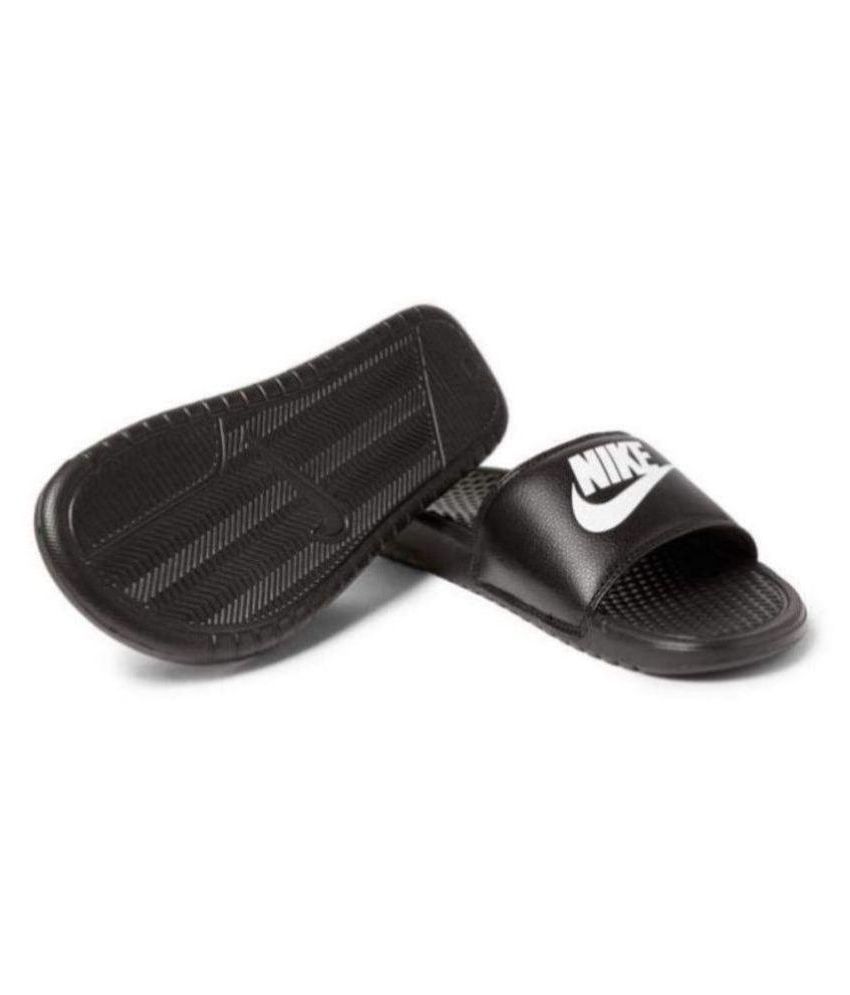 nike black slide flip flop