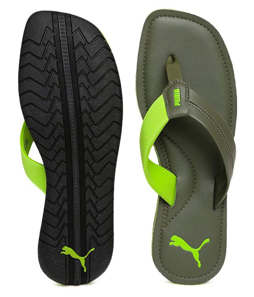 Puma Green Thong Flip Flop Price in India- Buy Puma Green Thong Flip ...