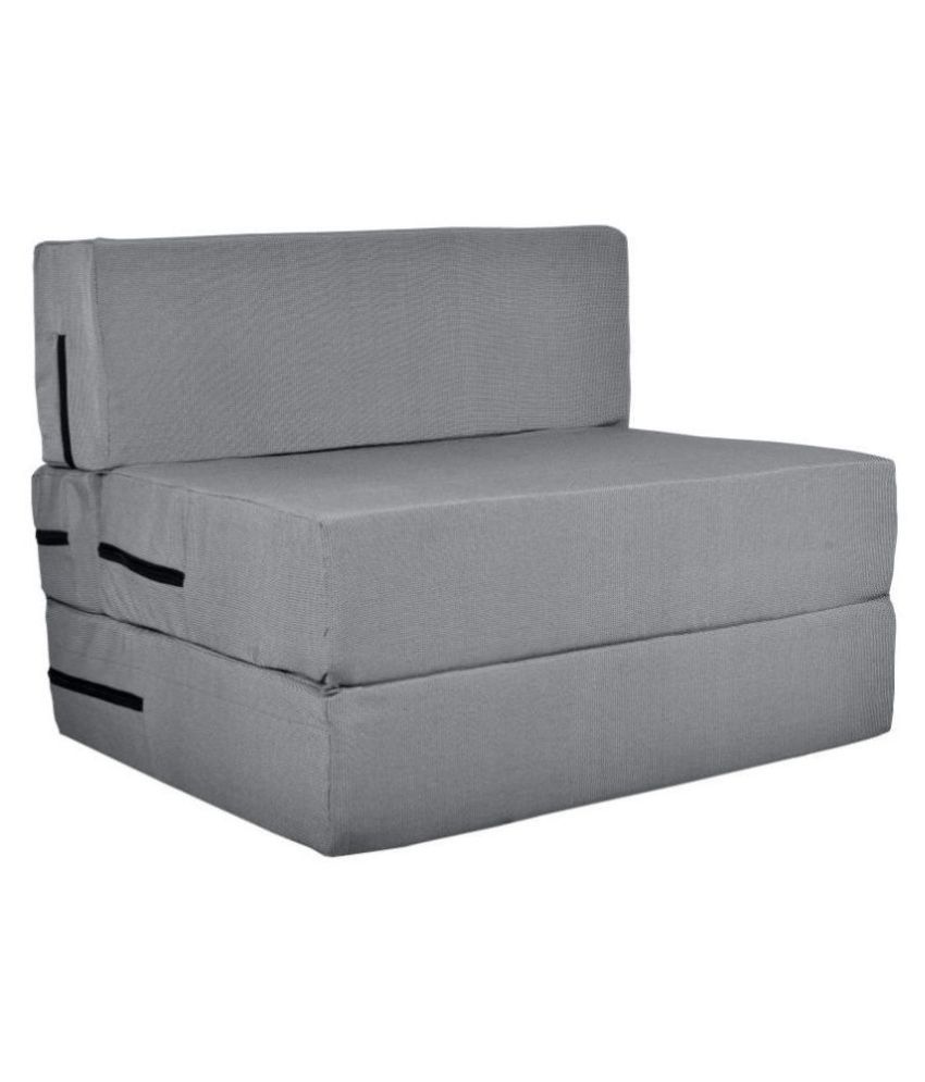 Comfy Foldable Space Saving Furniture Sofa Bed With Removable Washable Cover Light Grey 3 X 6 Ft