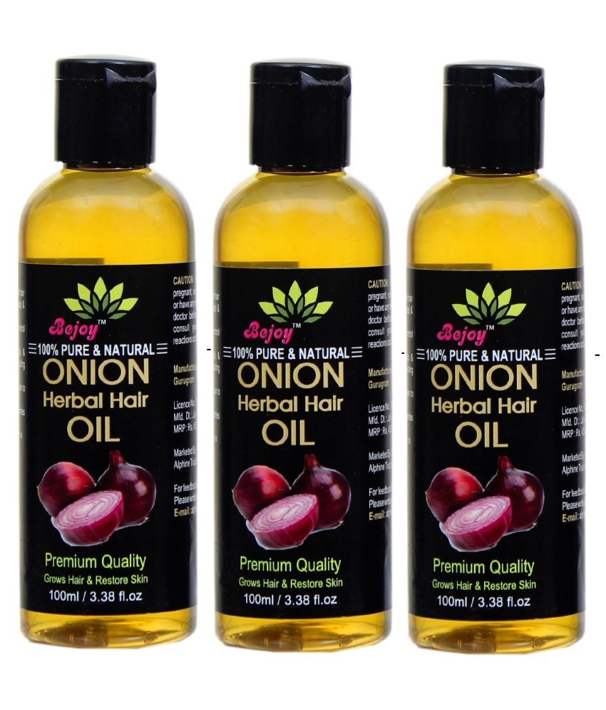 BEJOY Onion Regrowth Oil For Hair Therapy 300 mL Pack of 3 Buy BEJOY Onion Regrowth Oil For