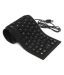 SUREELEEPortable Flexible Silicone Foldable Waterproof Wired USB Tablet Keyboard Wired USB Multi device Keyboard Wired USB Multi device Keyboard Blac
