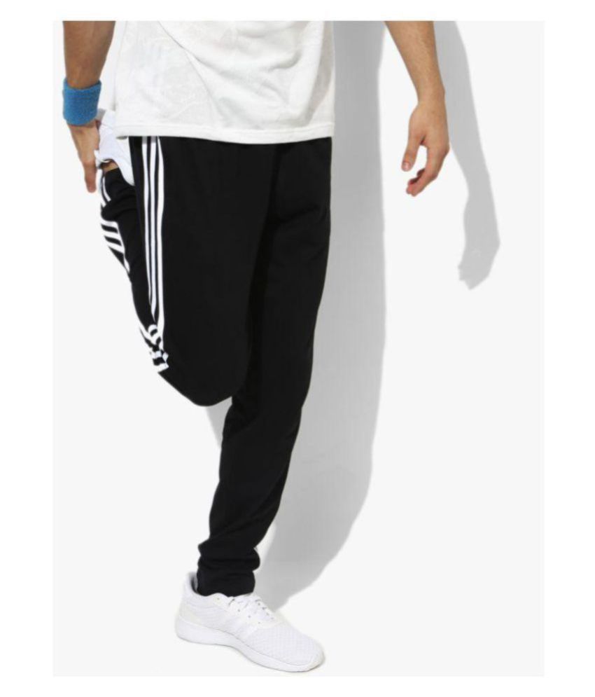 Adidas Black Polyester Lycra Trackpants ( A free Hand Gripper) - Buy ...