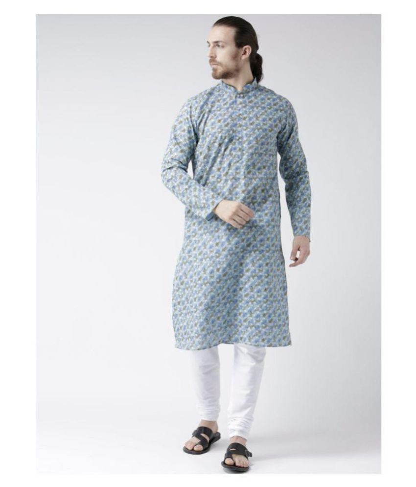     			Deyann White Linen Kurta Pyjama Set