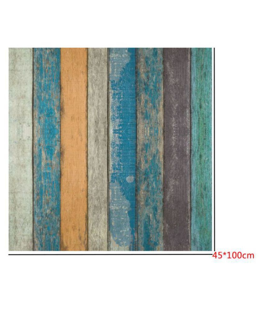 45 100cm Vintage Wood Stripe Brick Wall Sticker Diy Home Stripe Brick Wall Sticker Diy Home