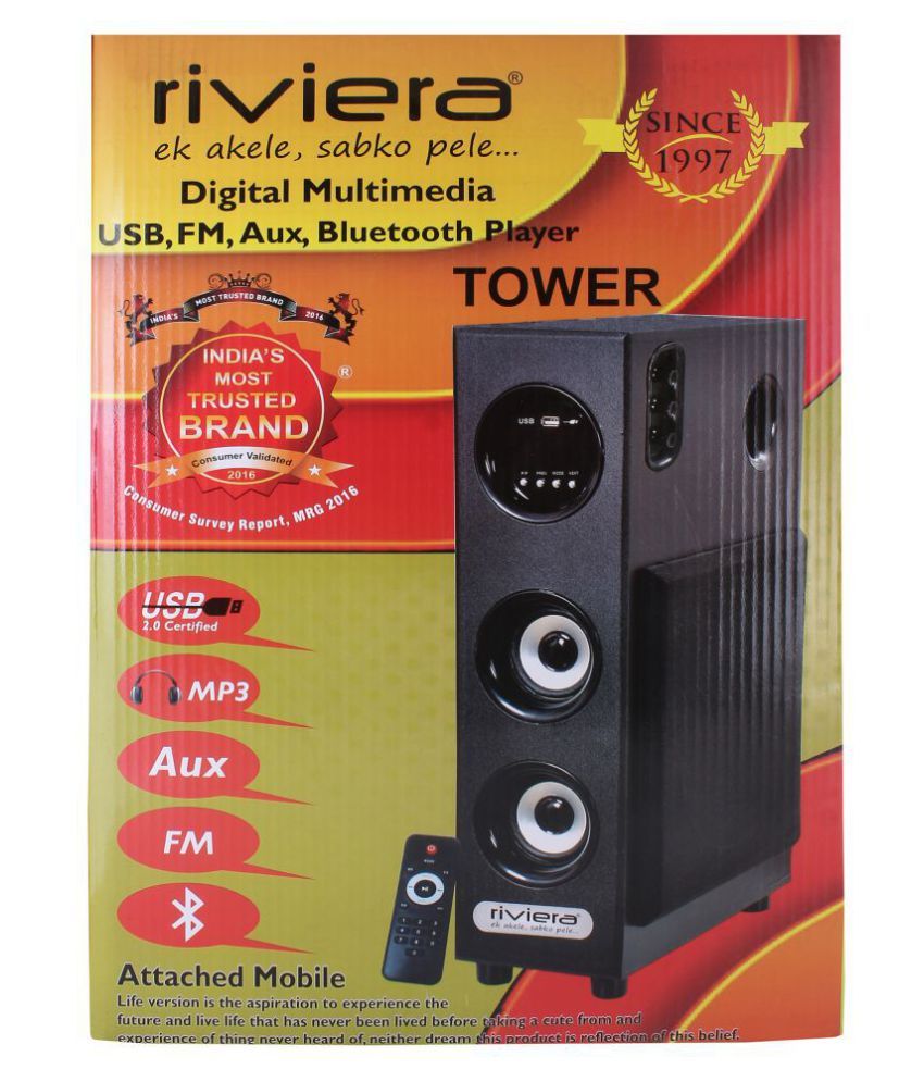 riviera tower bluetooth speaker
