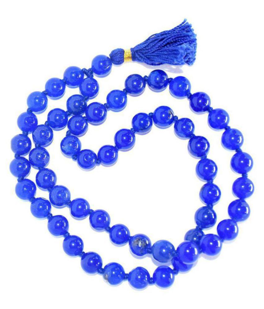     			Rudra Divine Blue Agate Hakik Mala 108 +1 Beads/Mankas 100% Original - for Shani Japa Mantras | Neela Nila Hakik Guaranteed 100% Original Stone