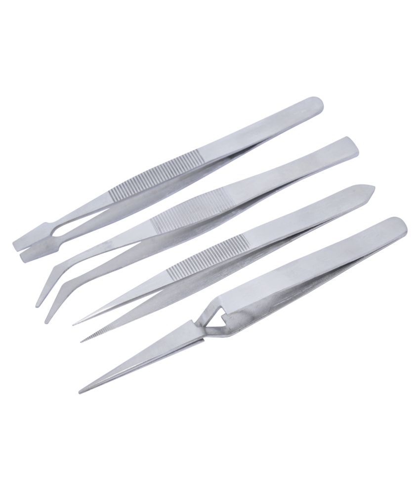 Scorpion Stainless Steel Pointed Tip Tweezer Pack of 4: Buy Scorpion ...