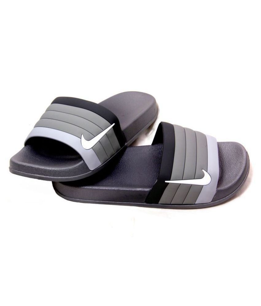 nike grey flip flops