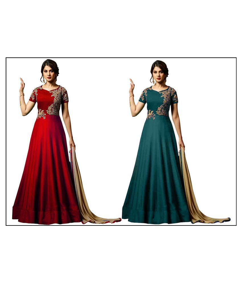 multi color gown