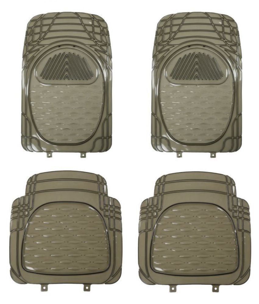 Autofetch Car Floor/Foot Mats (Set of 4) Smoke for Maruti New Alto 800