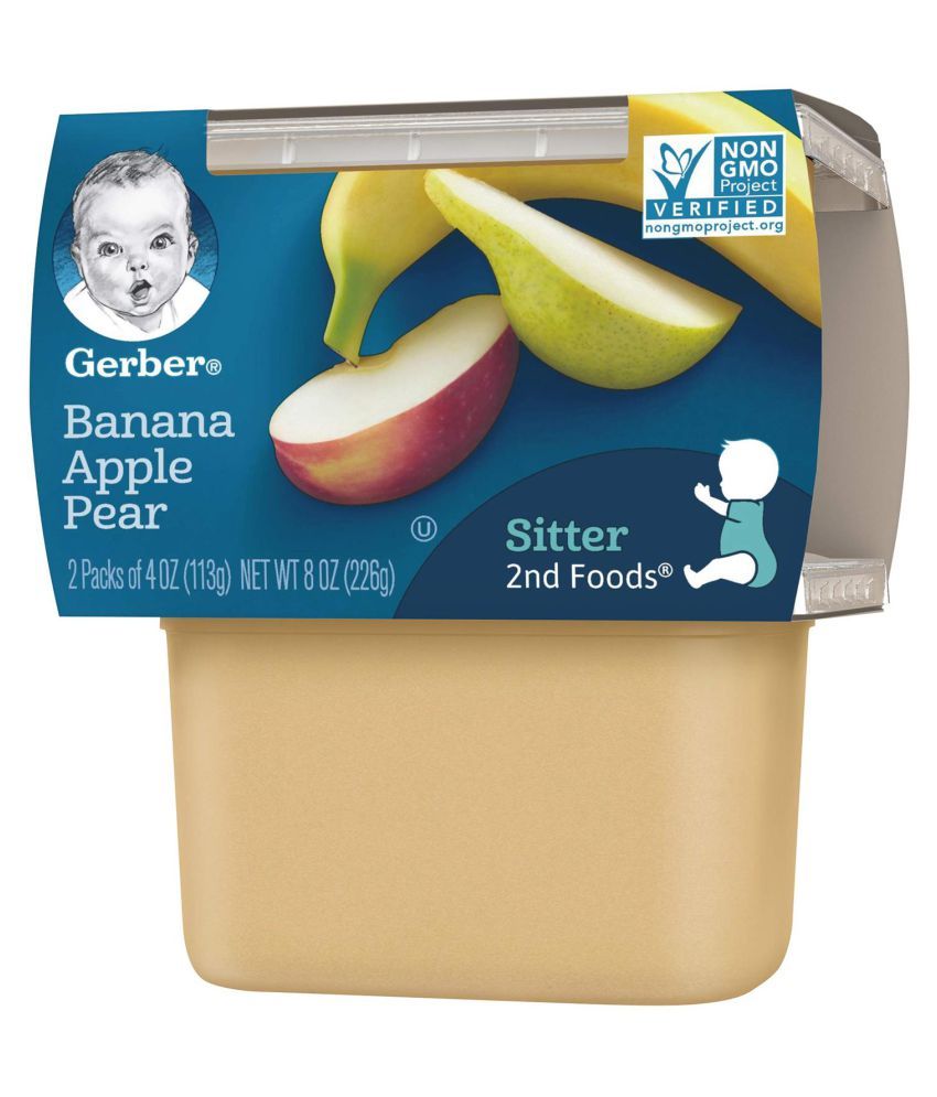 Gerber Baby Banana Apple Pear Snack Foods for 6 Months + ( 226 gm