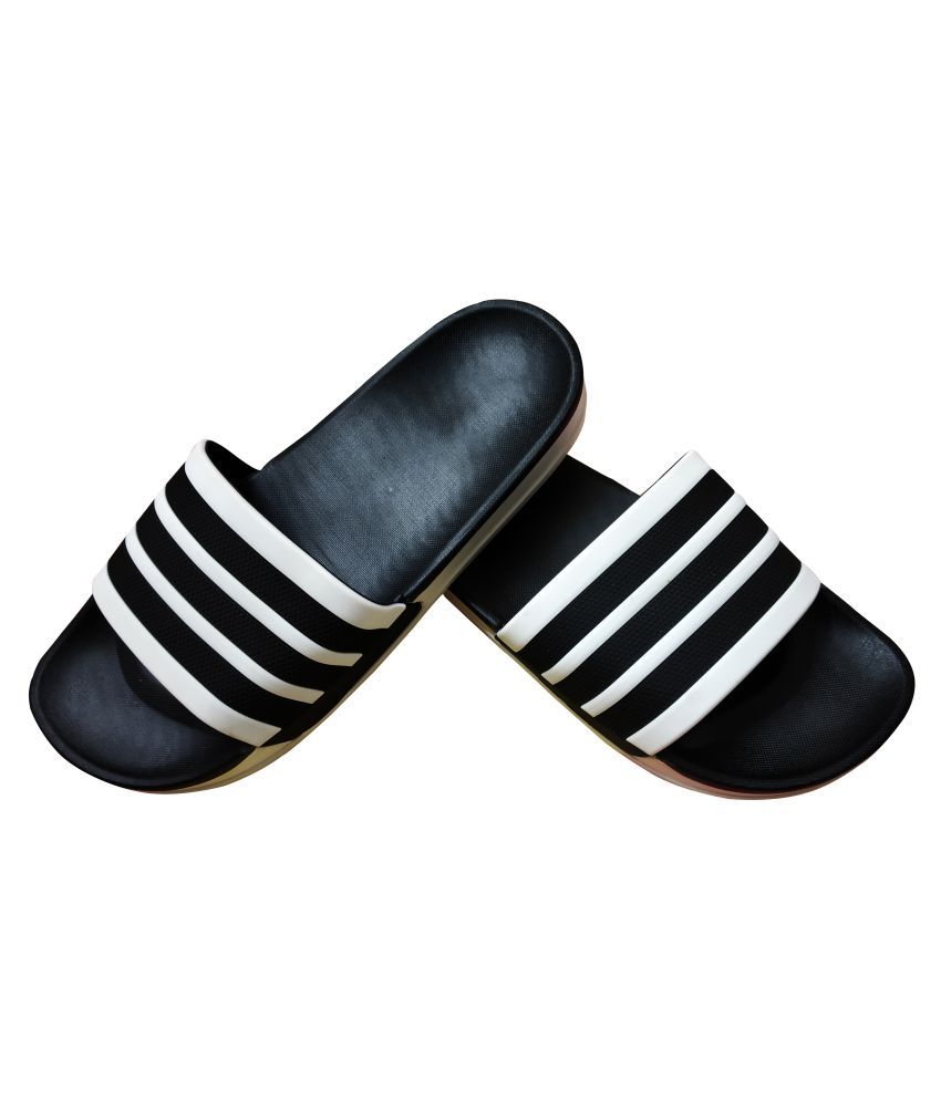 zappy black slide flip flop