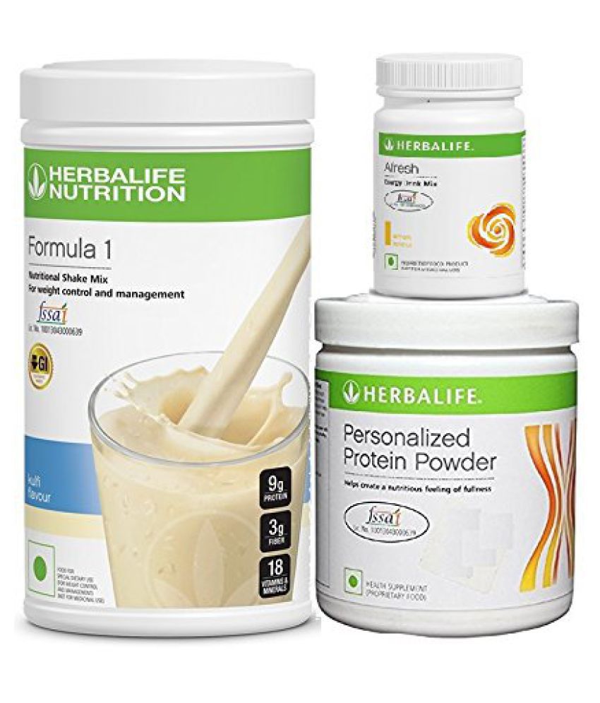     			Herbalife Formula 1(Kulfi) with Personalized Protein Powder(200gm)+Afresh(Lemon) 50 gm Pack of 3
