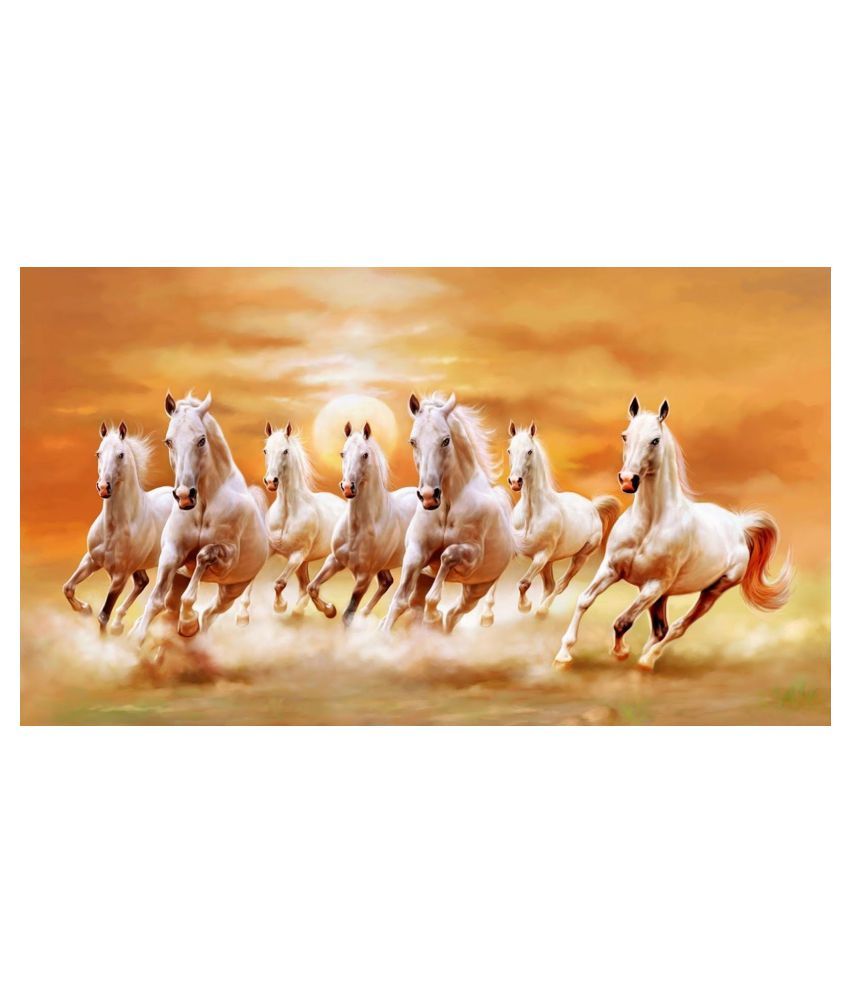 American Noti Vastu 7 Lucky Horse Paper Wall Poster