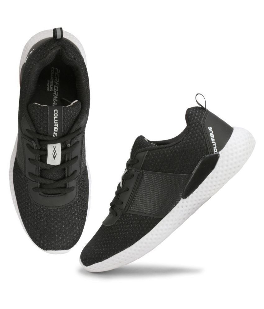 columbus black running shoes
