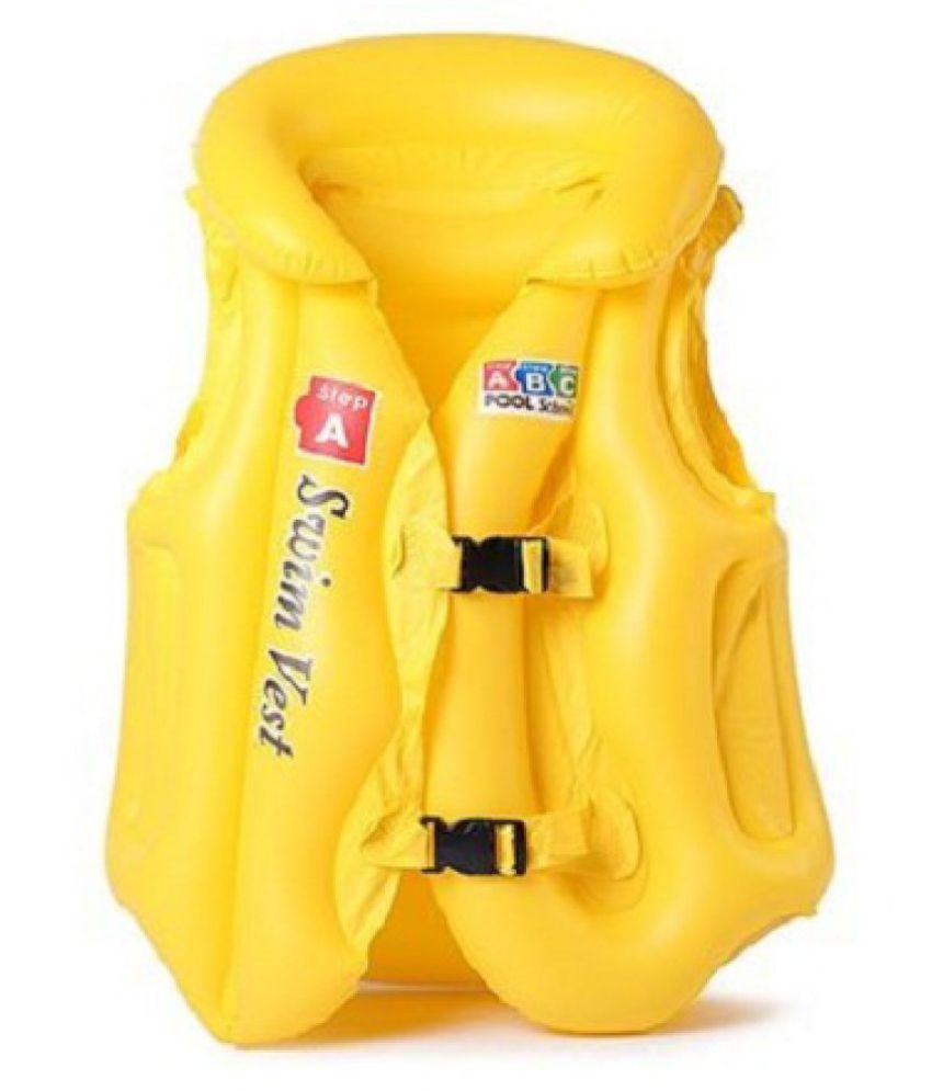 JERN Kids Colorful Inflatable Life Vest and Jacket (Yellow, L): Buy ...