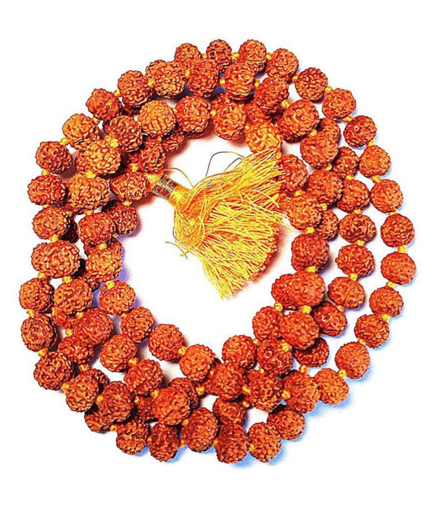     			Malabar Gems 5 Mukhi Nepal Rudraksha Mala with 108+1 Beads (4 mm) Original Japa Mala