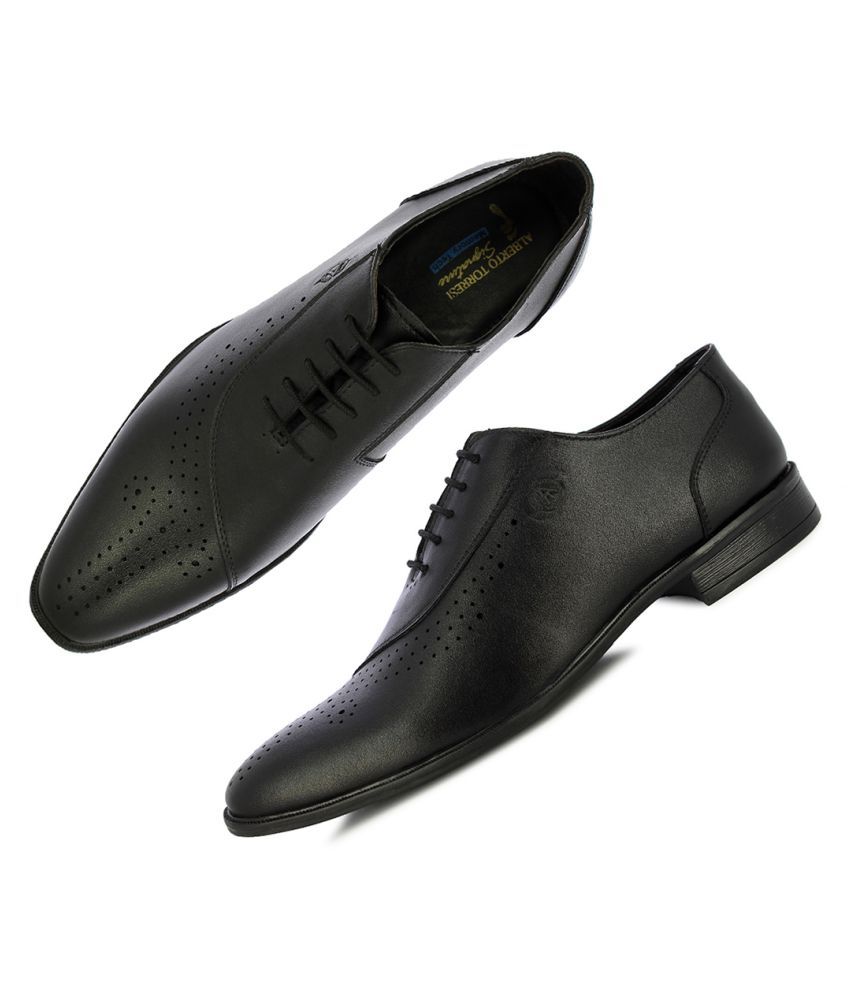 alberto torresi black formal derby shoes