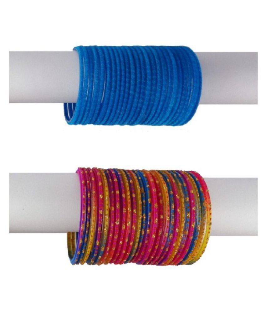 multicolor glass bangles