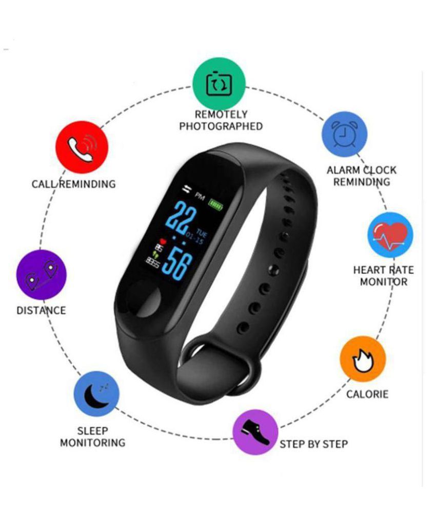 m3 intelligence bluetooth health wrist smart band watch