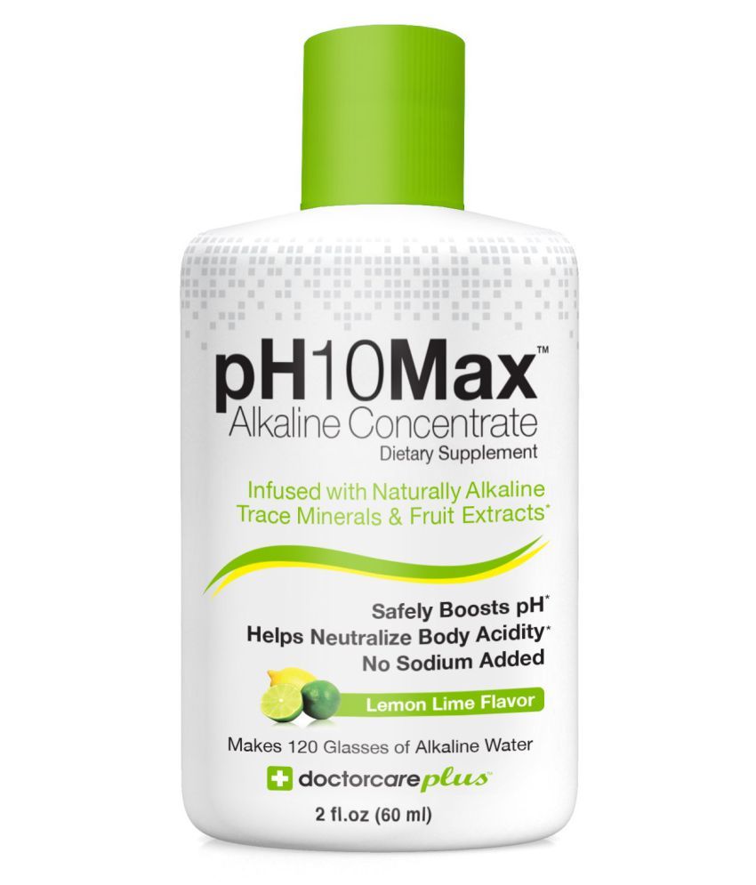 pH10Max Alkaline Water Drops Infused with Natural Alkaline Trace Minerals & Fruit Extracts Lemon