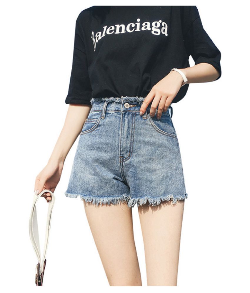 high waisted denim shorts india