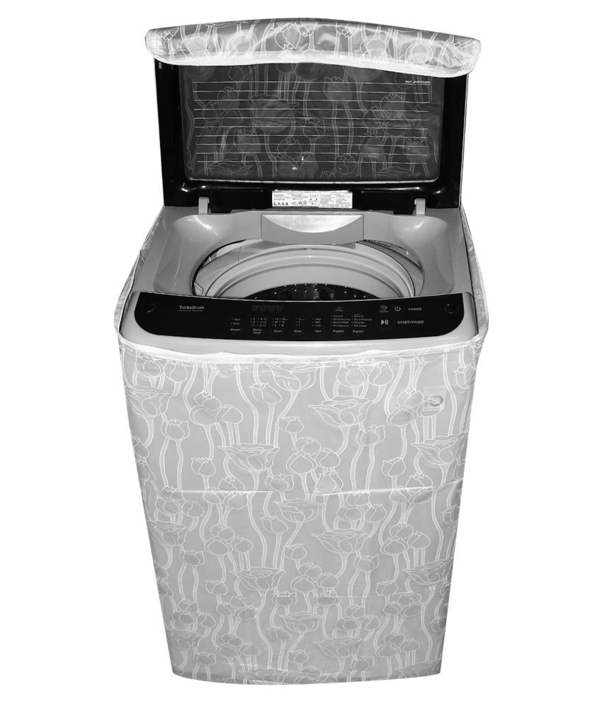     			E-Retailer Single PVC Gray Washing Machine Cover for Universal 7 kg Top Load