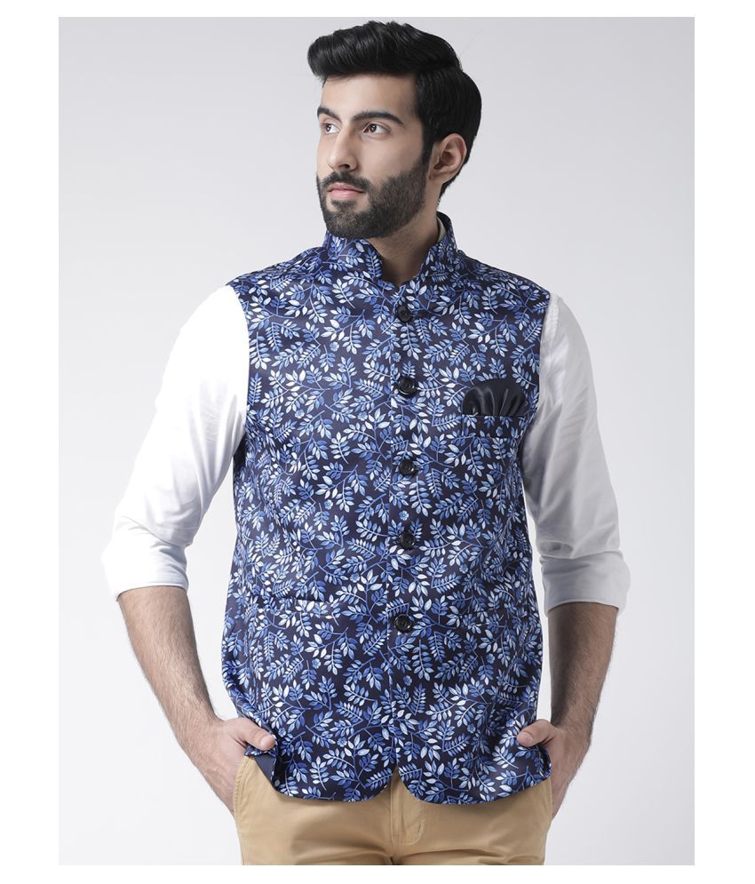     			Hangup Multi Cotton Blend Nehru Jacket