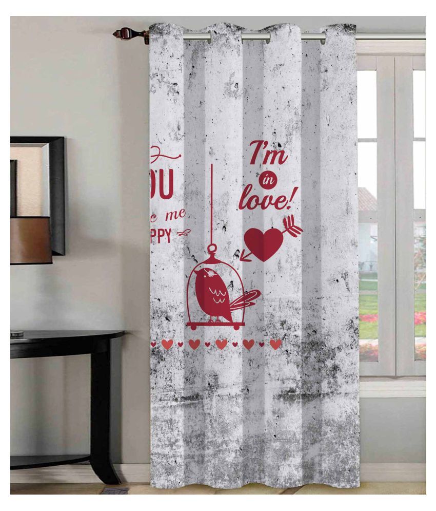 B7 Creations Single Long Door Semi Transparent Eyelet Polyester