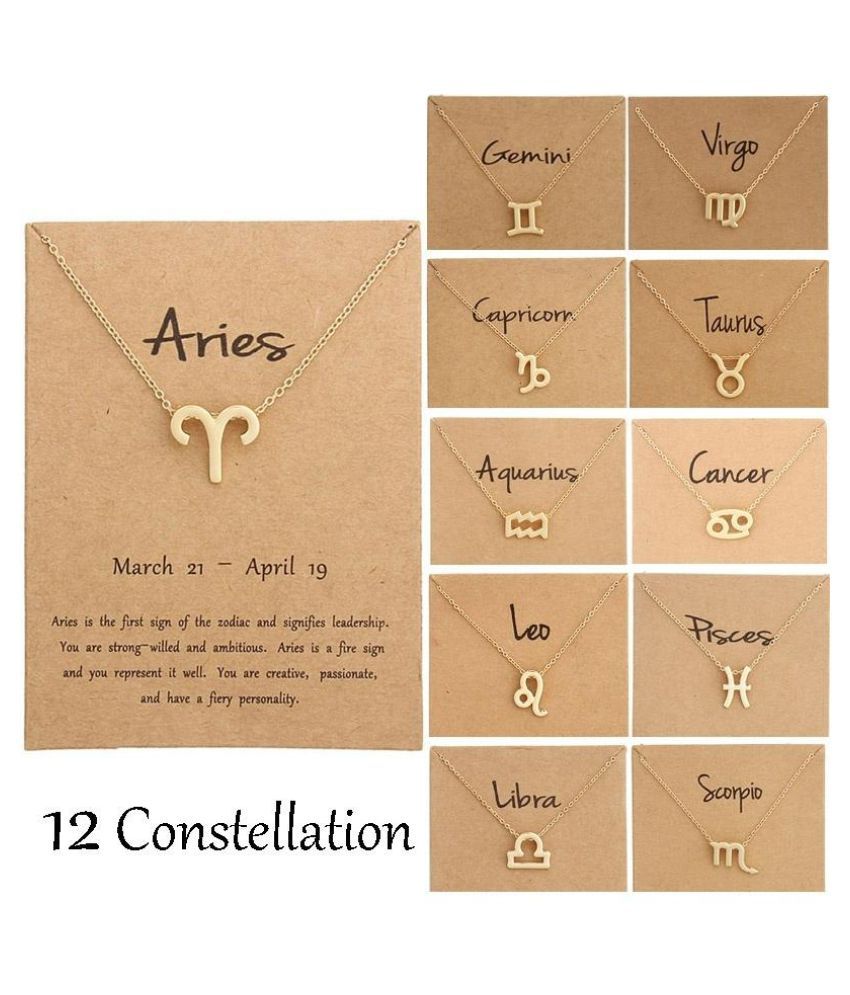 925 Sterling Silver CZ Astrology 12 Constellation Horoscope Sign Astrology Zodiac Star Necklace Birthday Gifts for Women Girls,18-20 inch 
