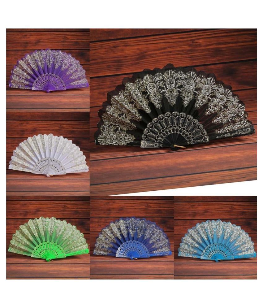 Chinese Style Gilt Flowers Folding Child Spanish Fan Dance Fan