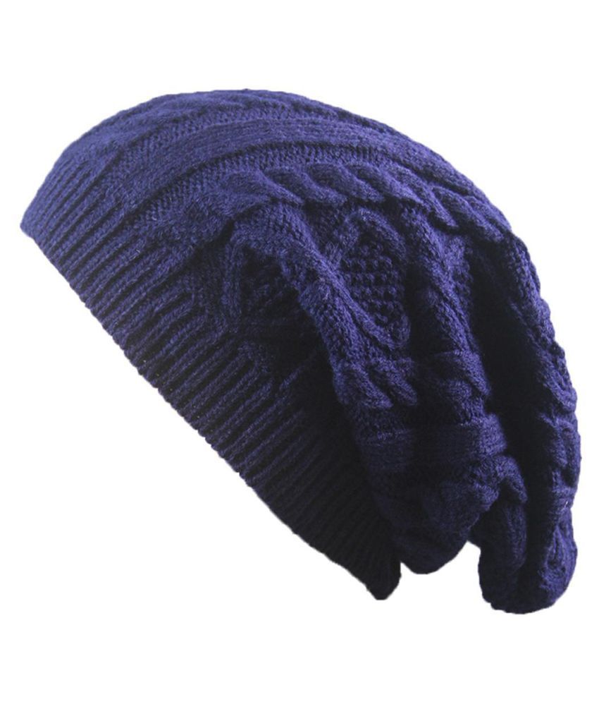 ladies navy beanie hat
