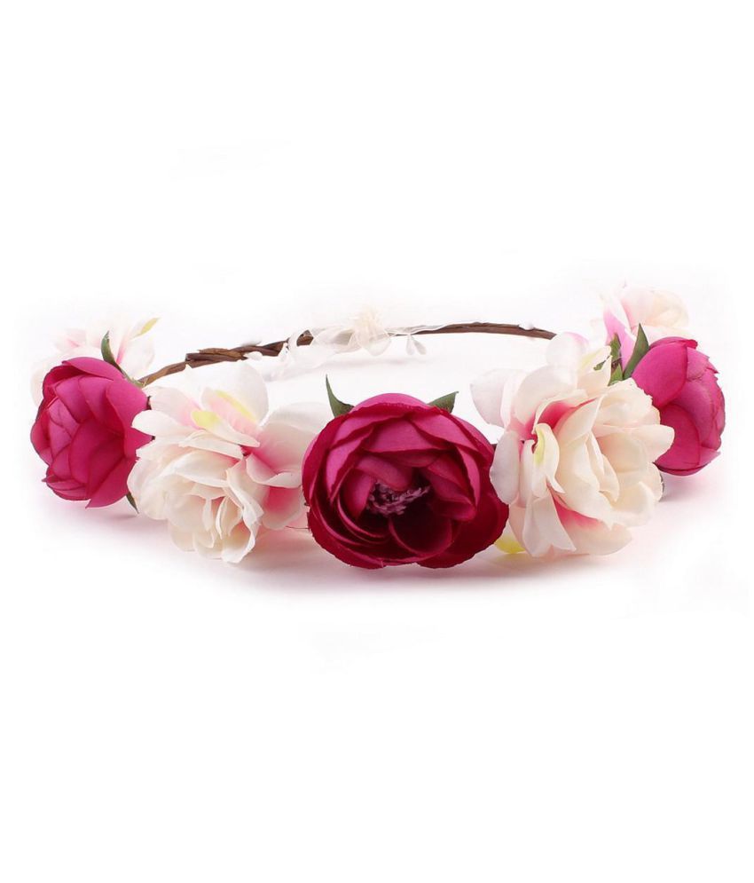 Women Fashion Flower Headbands Wreath Hair Decoration Buy Online