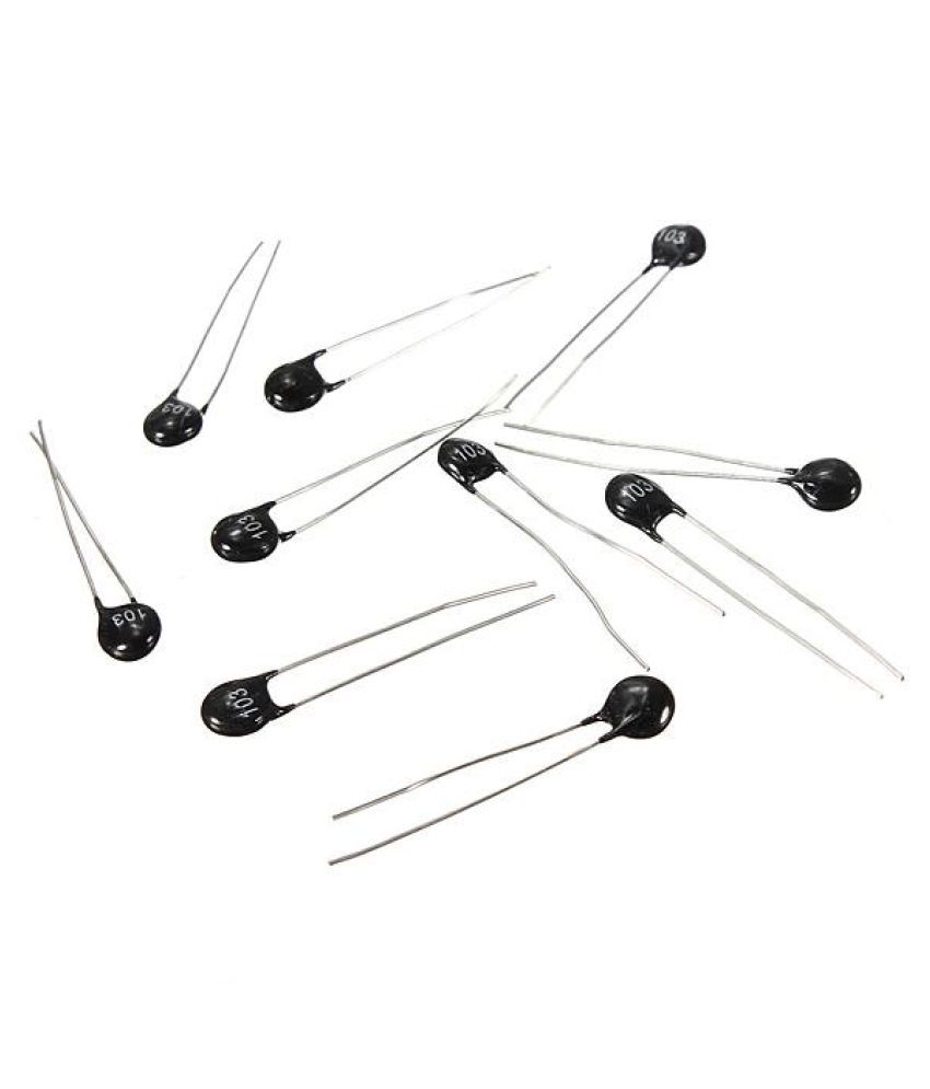 10pcs NTC Thermistor Temperature Sensor 10K OHM MF52-103 3435 1%: Buy ...