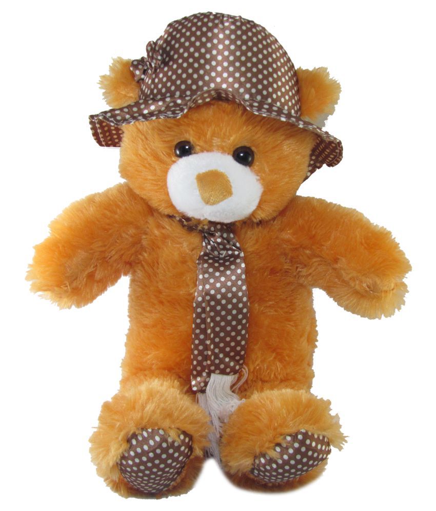     			Tickles Brown Cap Teddy Soft Stuffed Plush Animalfor Kids(Color: Brown Size: 30 cm)